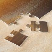 湖の日没 ジグソーパズル (側面)