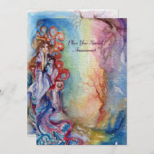 湖の明るい青鮮やか色のピンク色の白の女性 (正面/裏面)