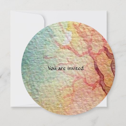 湖の明るい青鮮やか色のピンク色の白の女性 招待状 (裏面)