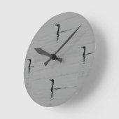 湖の時計の水潜り鳥 ラウンド壁時計 (傾斜)