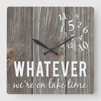 湖の時間時計 スクエア壁時計