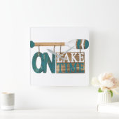 **湖の時間**時計 スクエア壁時計 (ホーム)