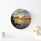 湖の景色 ラージ壁時計 (ホーム)