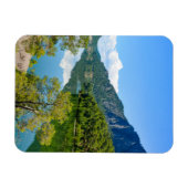 湖の景色 山の倒影 写真 マグネット (横)