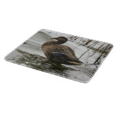 湖の暗闇に灰色のアヒル カッティングボード (角)