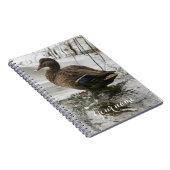 湖の暗闇に灰色のアヒル ノートブック (右側)