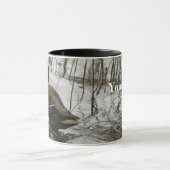 湖の暗闇に灰色のアヒル マグカップ (中央)