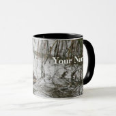 湖の暗闇に灰色のアヒル マグカップ (正面右)