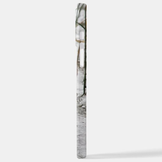 湖の暗闇に灰色のアヒル iPhoneケース (左側面)