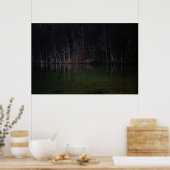 湖の木の風景 ポスター (キッチン)