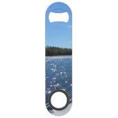 湖の朱色の光っている青海原 スピード栓抜き (正面)