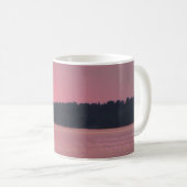 湖の朱色の日没のピンクは残っていた日曜日上がりました コーヒーマグカップ (正面右)