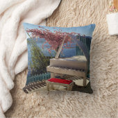 湖の枕のそばの美しい景色のピアノ クッション (ブランケット)