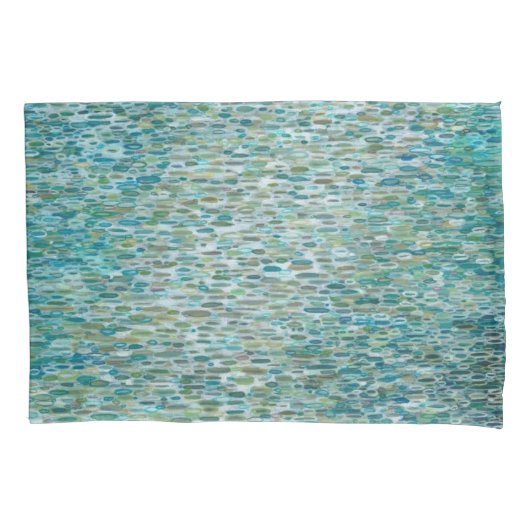 湖の枕箱の禅の沿岸寝室の雨滴 枕カバー (正面)