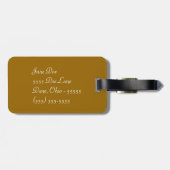 湖の森の木の水モノグラム荷物タグ ラゲッジタグ (裏面横)