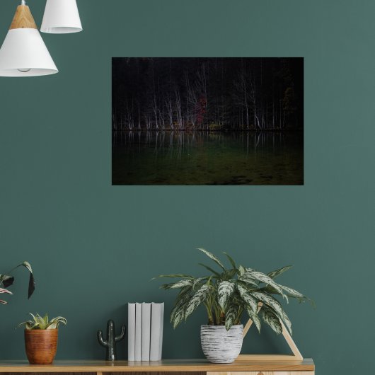 湖の樹木風景 ポスター (リビング1)