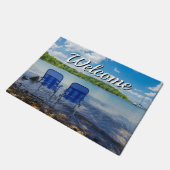 湖の歓迎の場所で完璧な日 ドアマット (アングル)