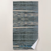 湖の水のカスタマイズ ビーチタオル (正面)