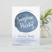 湖の水のシミ | カスタム | サプライズ誕生日パーティー 招待状 (スタンド正面)