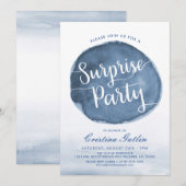 湖の水のシミ | カスタム | サプライズ誕生日パーティー 招待状 (正面/裏面)