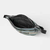 湖の水写真のカスタマイズ可能なブルーベージュ ファニーパック (見開き)