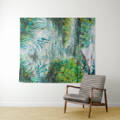 湖の水彩画の壁のタペストリーに沿う歩行 タペストリー (インサイチュ(横))