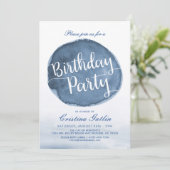 湖の水染み | オーダーメイドの誕生日パーティー 招待状 (スタンド正面)