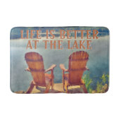 湖の水色の方が人生絵画だ バスマット (正面)