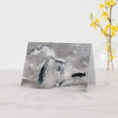 湖の氷、素晴らし州統一された。 カード (黄色い花)