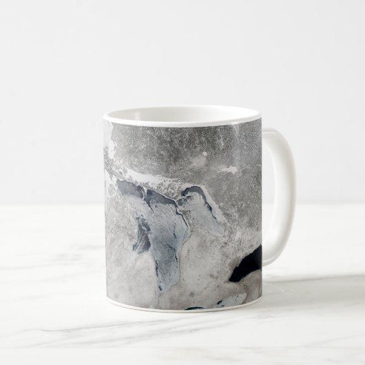 湖の氷、素晴らし州統一された。 コーヒーマグカップ (正面右)