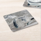 湖の氷、素晴らし州統一された。 スクエアペーパーコースター (アングル)