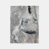 湖の氷、素晴らし州統一された。 フリースブランケット (正面)