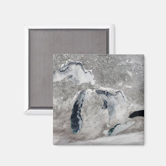 湖の氷、素晴らし州統一された。 マグネット (正面/裏面)