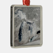 湖の氷、素晴らし州統一された。 メタルオーナメント (右)
