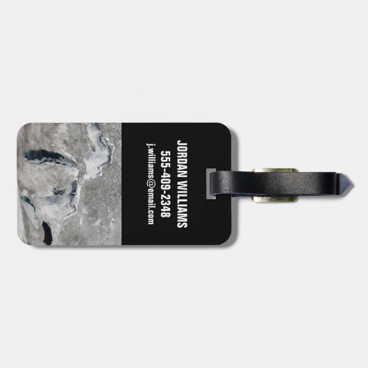 湖の氷、素晴らし州統一された。 ラゲッジタグ (裏面横)