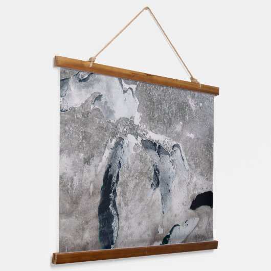 湖の氷、素晴らし州統一された。 吊り下げ型タペストリー (傾斜あり)