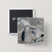 湖の氷、素晴らし州統一された。 缶バッジ (正面&裏面)