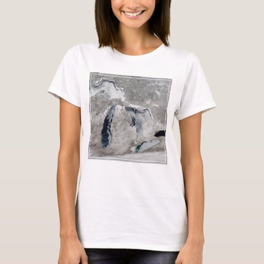 湖の氷、素晴らし州統一された。 Tシャツ (正面)