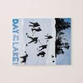 湖の池のホッケーの青い日 ジグソーパズル (横)