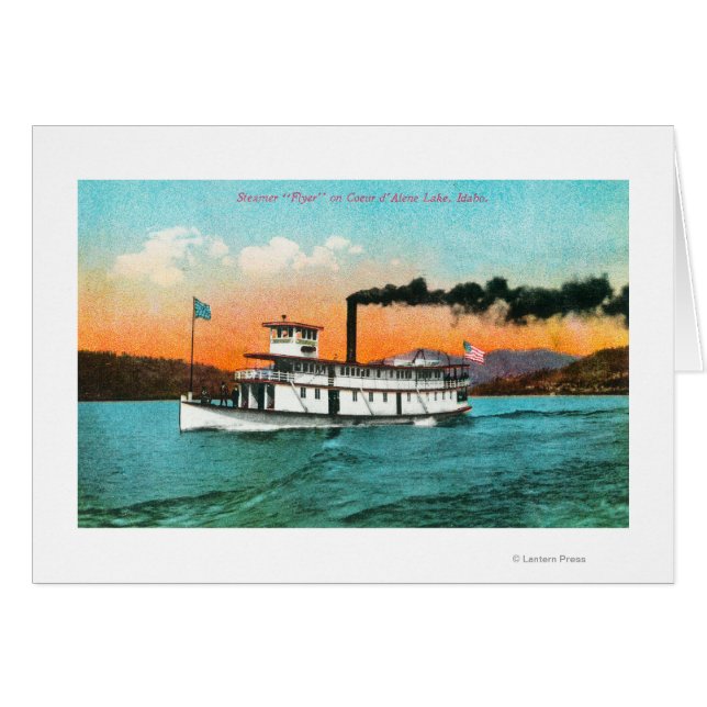 湖の汽船フライヤーの眺め (正面横)