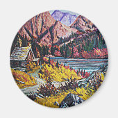 『湖の油絵』 マグネット (正面)