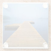 湖の波止場 ガラスコースター (裏面)