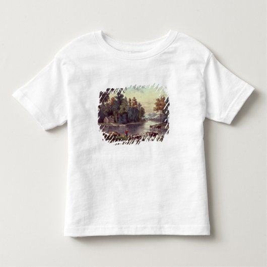 湖の海岸の牛 トドラーTシャツ (正面)
