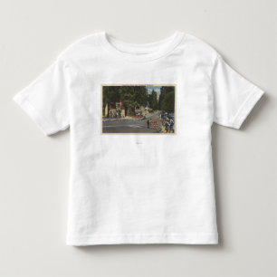 湖の海岸ドライブの歩行者 トドラーTシャツ