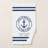 湖の海軍と白いの方が人生カスタムだ バスタオルセット (ハンドタオル)