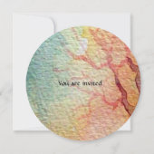 湖の淑女 ヴィブラント ブルー ピンク パープル ホワイト 招待状 (裏面)