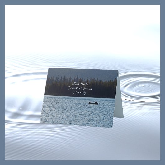 湖の漁師さん、悔やみや弔慰ありがとう サンキューカード