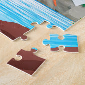 湖の火山噴火 ジグソーパズル (側面)