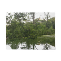 湖の玄関マットの反射