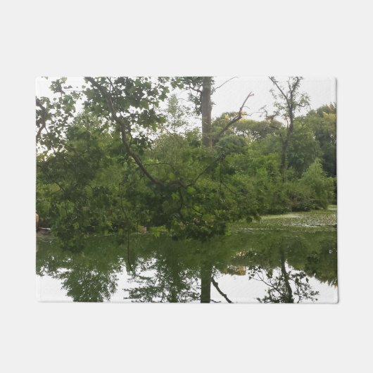 湖の玄関マットの反射 ドアマット (正面)